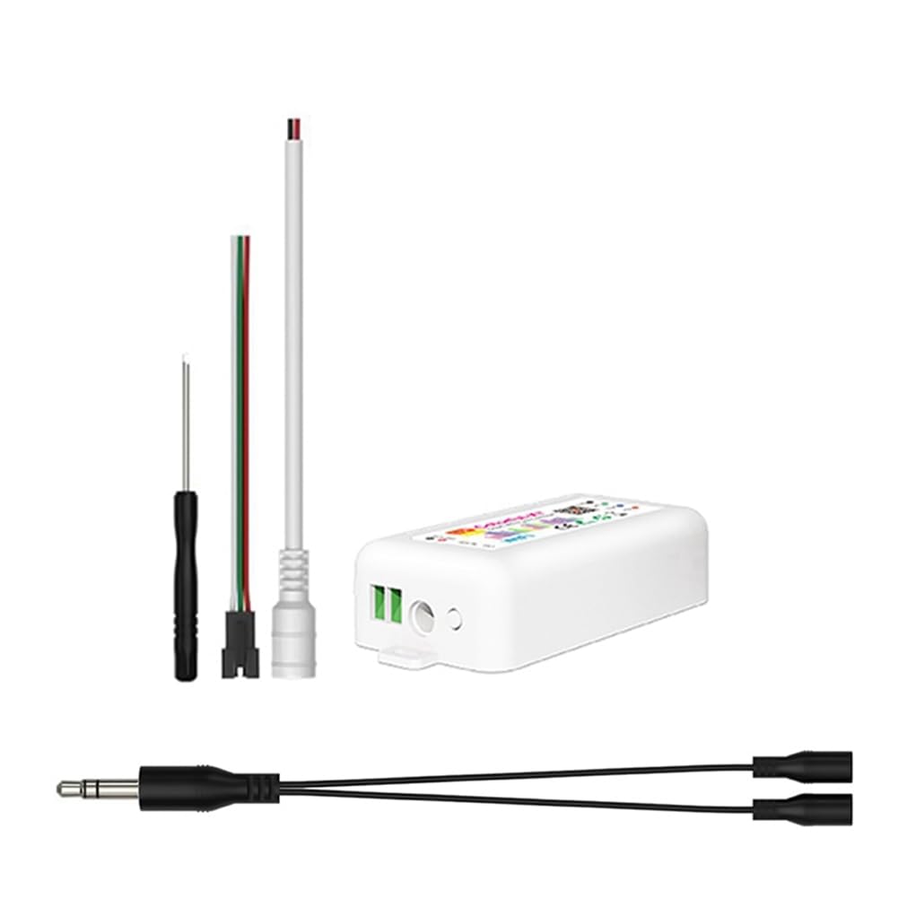 Vjsujehgy Tuya RGB LED Strip Light Controller DC5V-24V WiFi Music Controller Ambient Light Controller WiFi App Control