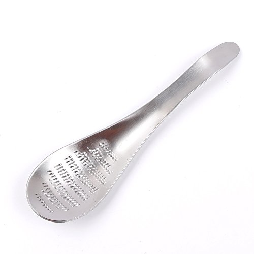YONII Grattugia per aglio 2 pezzi, cucchiaio per grattugia in acciaio inossidabile di qualità premium, mini grattugia per zenzero per frutta all'aglio Radici di verdure Limone Citrus Zester Cheese