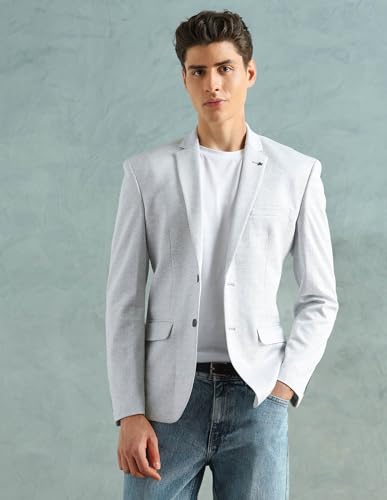 Image of Arrow Men's Zero Calorie Slim fit Textured Blazer