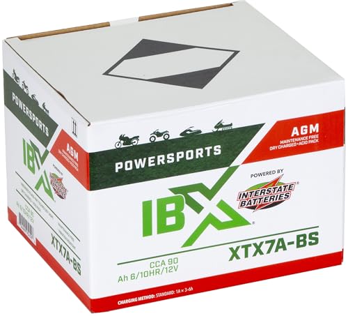 Image of Interstate Batteries IBX YTX7A-BS Powersports Battery 12V 6Ah 90CCA AGM