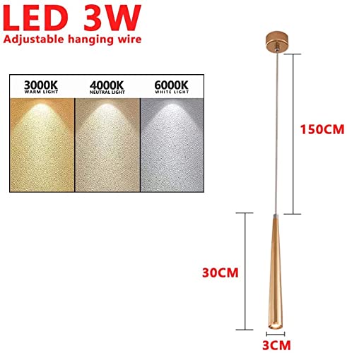 Lampes suspendues 3W cylindre alu et plafonnier downlight économie d'énergie - 3