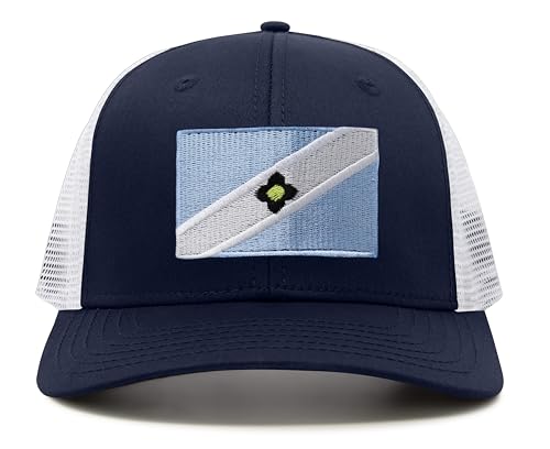 Image of International Tie City Hat for Men and Women, Adjustable Snapback Trucker Baseball Cap with Embroidered Patch