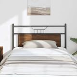 Runheo Cabecero marrón efecto roble 107 cm, estilo industrial