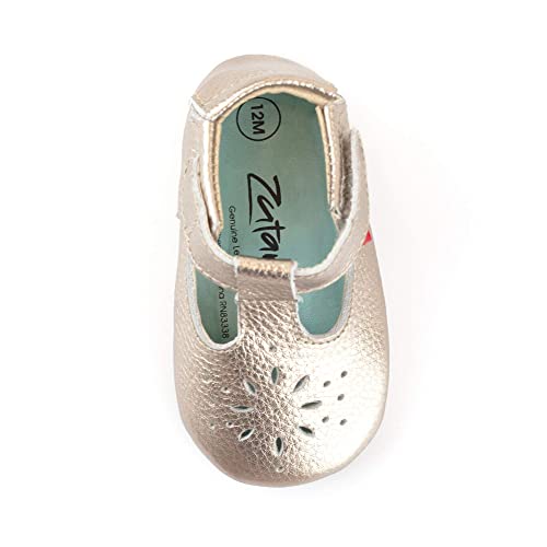 Zutano Leather Mary Jane Baby Shoes For Girls, Rose Gold, 18M #TOP2