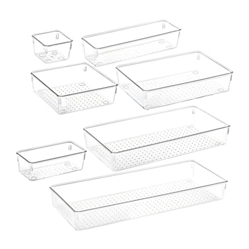 Beaupretty 多点引き出しオーガナイザー透明収納トレイ 製耐変形キッチン バスルーム オフィス対応 多目的整理ボックス