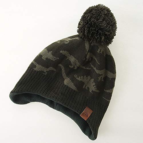 Lmlalml Boys Winter Hat Earflap Knitted Beanie For Kids Warm Fleece Lined Thicken Hat For Baby #TOP4