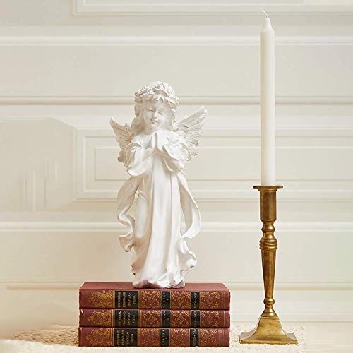 Figurine d'ange en prière pour déco église et maison blanche - 5