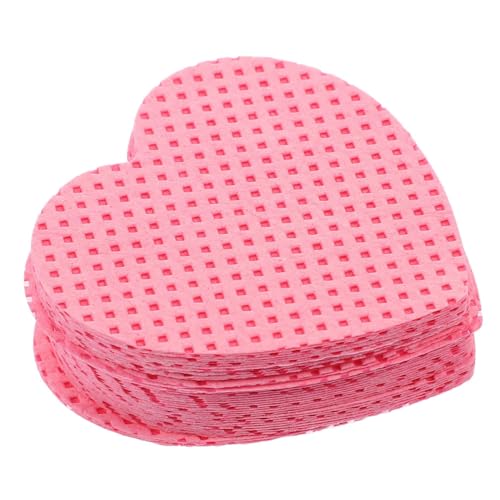 Healifty 4 cajas Almohadillas Quitapega para Uñas sin Pelusa Unidades Cajas Forma de Corazón Absorbentes y Suaves para Limpieza de Gel y Esmalte Paquete Compacto y Portátil para Salón y