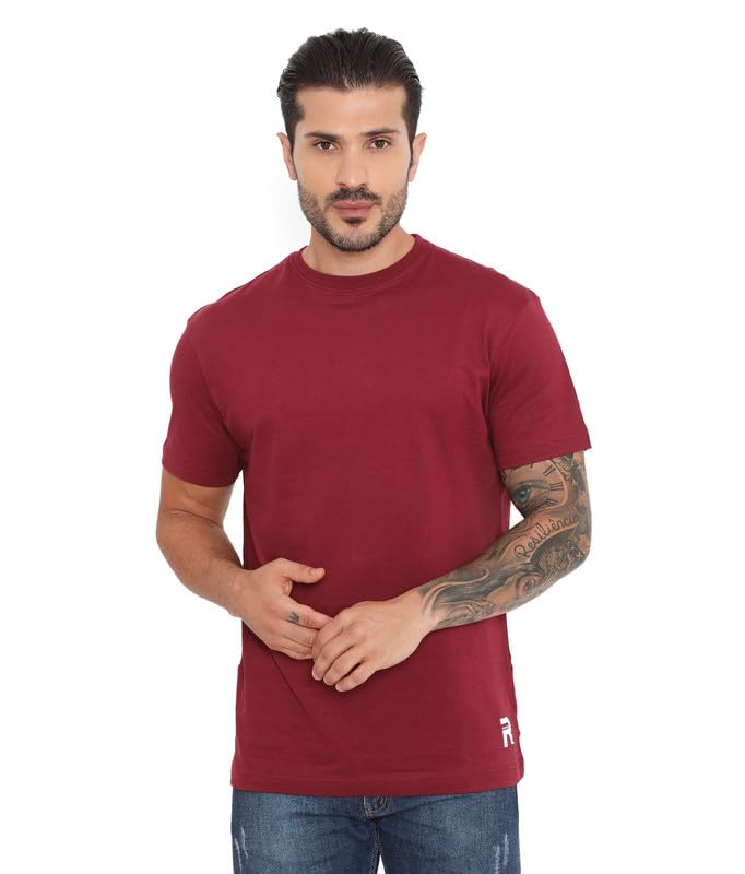 Image of Rivolta Men's Solid Regular Fit T-Shirt