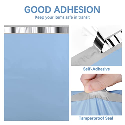 Image of Metronic Poly Mailers 10x13 300 Pcs, Small Shipping Bags for Clothes, Shipping Envelopes for Small Business, Strong Adhensive Mailing Bags, Haze Blue