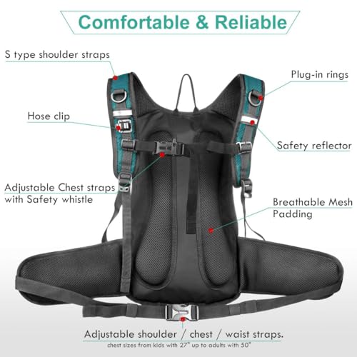 Image of Mothybot Hydration Pack, Insulated Hydration Backpack with 2L BPA Free Water Bladder and Storage, Hiking Backpack for Men, Women, Kids for Running, Cycling, Camping - Keep Liquid Cool up to 5 Hours