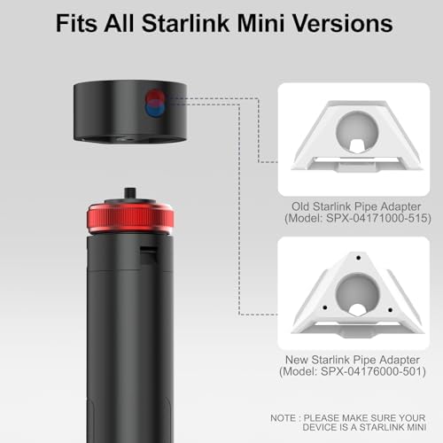 Starlink Mini Tripod with Aluminum Tripod Adapter Compatible with New & Old Pipe Adapters, Lightweight and Portable Tripod Stand for Outdoor Camping, Hiking, RV Travel, Starlink Mini Accessories - 2