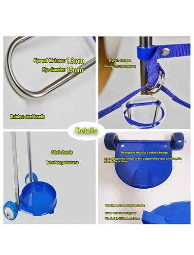 Support réservoir propane portable pour bouteille 5 à 7L au sol - 4