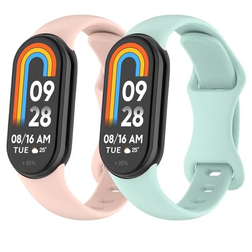 Oumida 2 Piezas Correa para Xiaomi Mi Band 8 y Xiaomi Mi Band 9, Nueva Correas de Reloj de Silicona, Pulseras de Repuesto Deportes para Correa Xiaomi Smart Band 9 / Xiaomi Band 8
