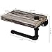 MyGift Wall Mounted Toilet Paper Holder with Industrial Metal Pipe Bar and Solid Torched Wood Floating Display Shelf