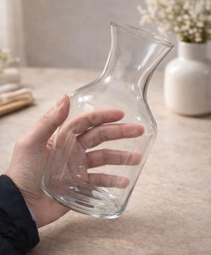 Image of Glass pots for Two Layer Lucky Bamboo or Money Plant - Transperant Clear Glass Bowl Round Shape Pot Planter (Money Plant Pot, 1)