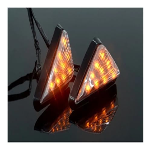 Intermitentes de moto con luz de señal transparente y diseño triangular aerodinámico 7