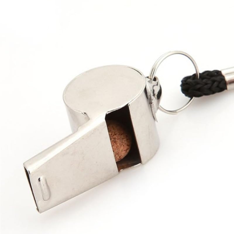 GUYANA Fischietto Fischio in Acciaio Inossidabile Fischio di Emergenza Fischio da Esterno for Arbitro Sportivo di Calcio Fischietto Arbitro (Color : 5PCS Sliver)