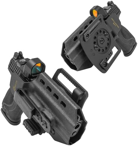 GRITR Omni IWB/OWB Kydex Modular Holster Fits Sig, Glock, Springfield, Walther, S&W, Canik & More - Ambidextrous EDC Gun Accessory w/Optic Cut, Open Bottom, Adjustable Concealment Claw & Retention