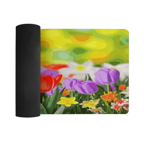 Spring Flowers Desk Pad con base de goma grande miniatura 3