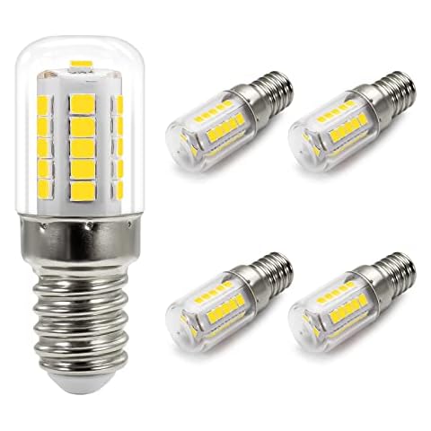 E14 LED Bulb,3.1W AC 230V 370LM Cool White 6000K Equivalent to 20W/30W Halogen Lamps Replacement,Non-dimmable,Highly Transparent PC,Crystal Spotlight Bulb 5Pack Cover