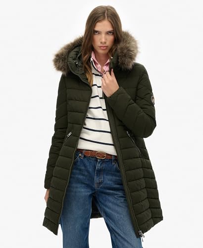 Doudounes Superdry FUJI HOODED MID FAUSSE FOURRURE EU - vue 7
