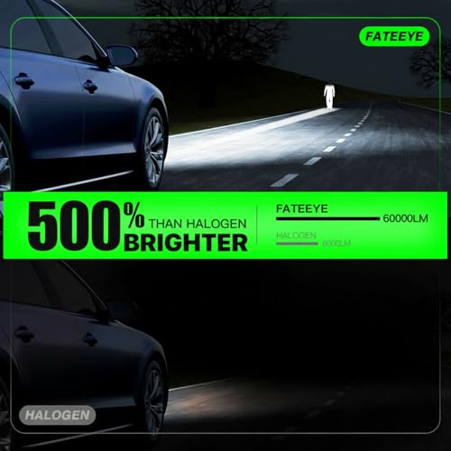 Image of 9005 ๐ต๐ฌ๐ฌ๐ฒ LED Light Bulbs - 60000LM 6500K LED Fog Light Bulb with Turbo Cooling Fan, 1:1 Size, Super Brightness, Non-Polarity, Plug and Play, Pack of 2