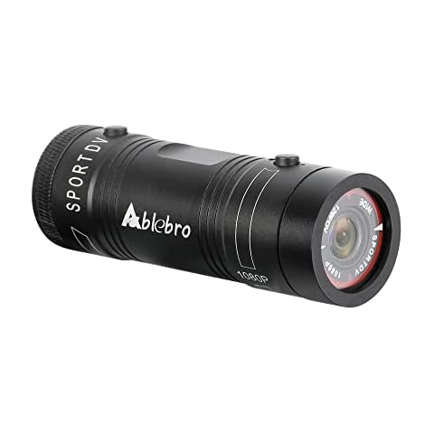 ABLEBRO Video Camera, 1080P Sports Action Camera Helmet Camera with 32G SD Card Cover