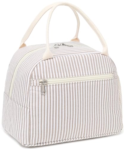 LEDAOU Lunch Box for Women, Insulated Reusable Lunch Bag, Cooler Tote for Work, School, College, Travel, Picnic, Everyday Use