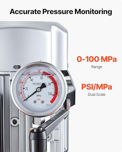 Image of VEVOR Electric Hydraulic Pump, 750W 10,000 PSI, 120V Single Acting Electric Driven Hydraulic Pump Power Pack Unit, with Manual Valve, 2.1 Gallon / 8L, for Punching, Bending, Single Acting Cylinders