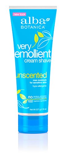 Alba Botanica  Moisturizing Shave Cream, Unscented, 8-Ounces (Pack of 4)