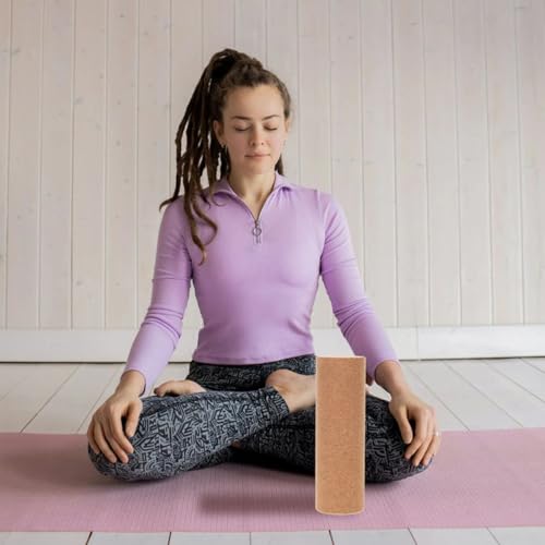 Rodillo de Yoga de Corcho Artibetter, Columna de Espuma Sólida para Masaje y Liberación de Fascia, Ideal para Ejercicios de Arqueo de Espalda, Ø100 × 330 mm miniatura 4
