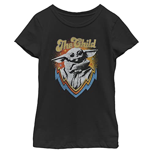 T-shirt Star Wars Mandalorian Child Retro pour fille noir taille S