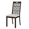 Dining side chair set of 2 high back dining chairs modern farmhouse design vintage design suitable for dining room kitchen living room dark oak color  urban country home decor