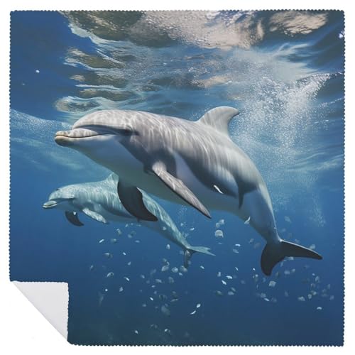 Servilletas de Tela con Delfines Lindo 4 Piezas miniatura 6