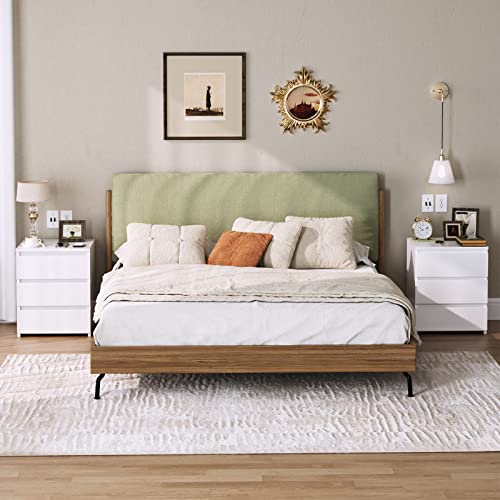 Fotosok White Nightstand with 3 Drawers Bedroom Night Stand
Fotosok White Bedside Table with Cut-Out Handle Side Table
Fotosok 3 Drawer Nightstand for Bedroom Sofa Side Table