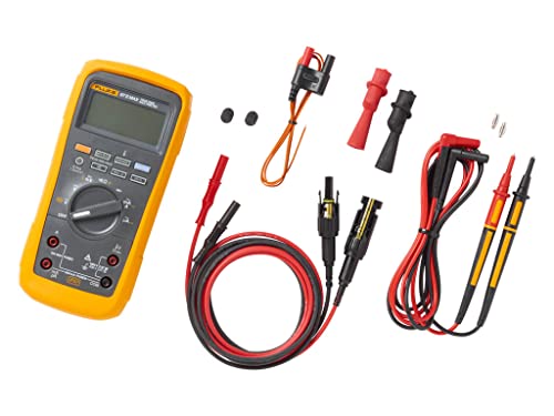Fluke 87V Max True-RMS Digital Multimeter with Solar Test Lead Kit, CAT III 1000v Rated Multimeter, Waterproof and Dustproof IP67 Case, and MC4 Test Leads and Holster: Amazon.com
