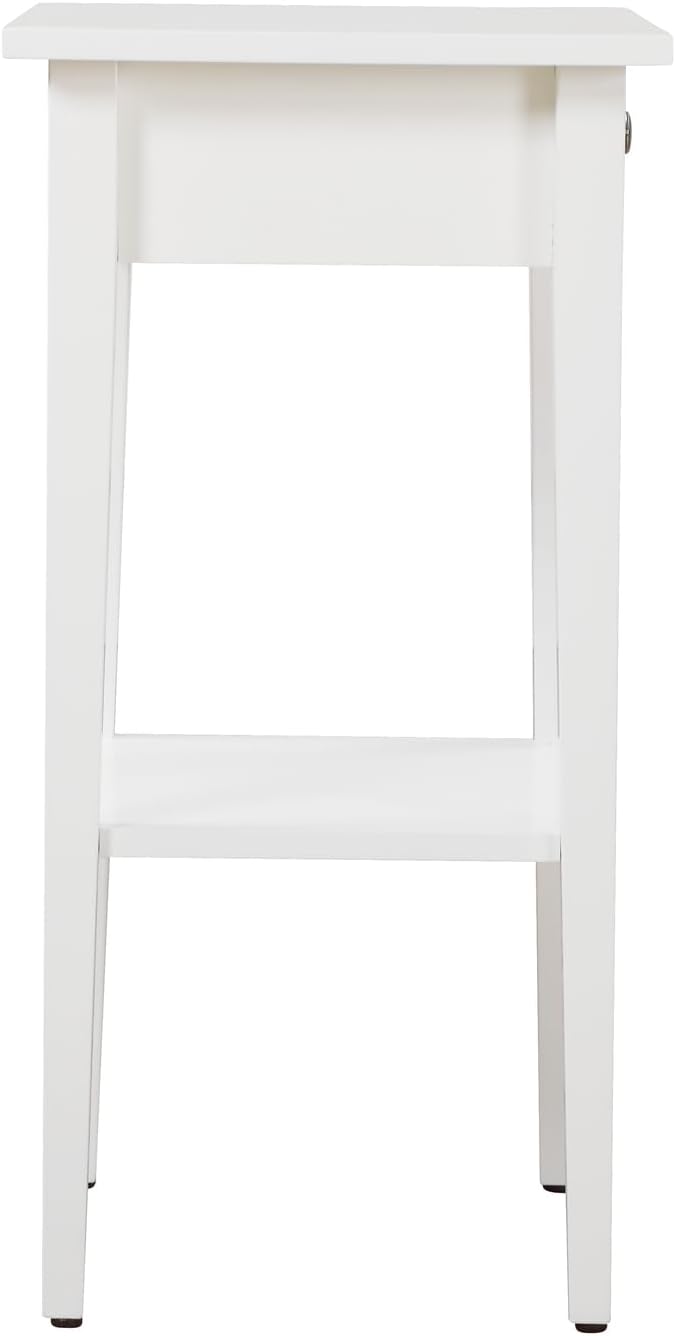 HomeStock Furniture Nightstand - Bedroom End Table with Drawer & Shelf - Living Room Storage
