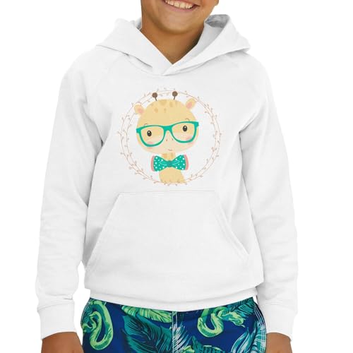 Sweat à capuche enfant girafe hipster de qualité premium originale