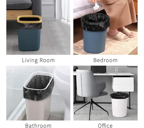 Image of Small Black Garbage Bags 17x19 Inch Trash Bags for Dry & Wet Waste, 30 Bags (1 Roll)