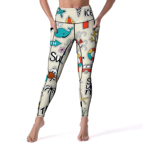 Legging femmes pour sport et yoga avec taille haute en taille S
