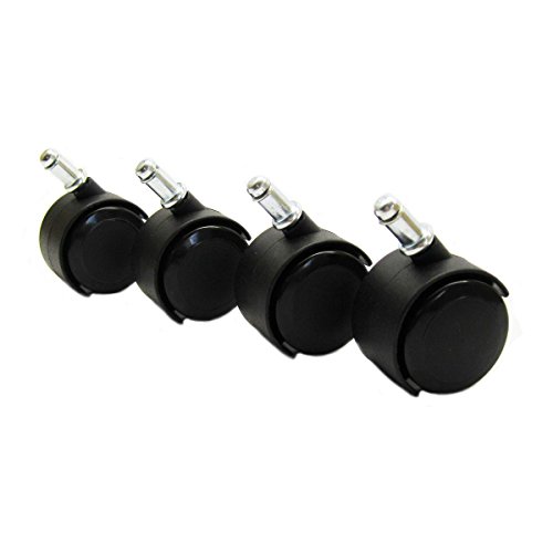 Chromcraft Polyurethane Soft Tread Replacement Casters - Softer Casters for Wood or Tile Floors (24)