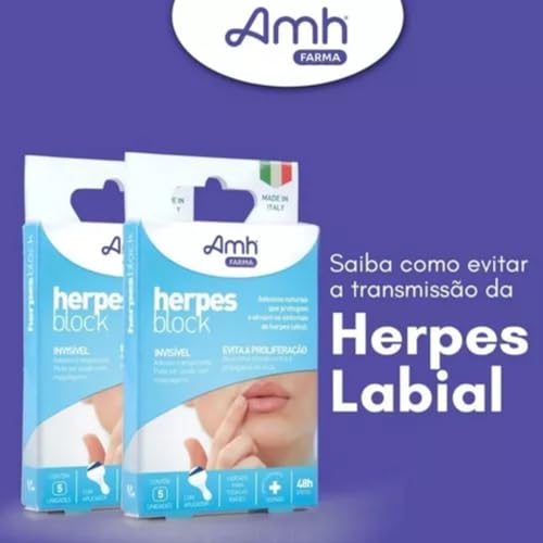 Adesivo Herpes Block Labial Proteção Natural Dermatológico Amo Farma