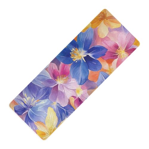 Beauty Spring Flowers Colorado Yoga Mat 71x26in Non-Slip 1mm