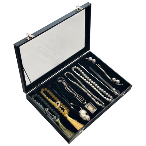 GOTRAFY �W���G���[���[�{�b�N�X �u���b�N �x���x�b�g �W�t�� �f�B�X�v���C�P�[�X �l�b�N���X�E�u���X���b�g�E�����O�E�C�������O�E�r�[�Y�E�A�N�Z�T���[�p �h�o �K���X�t�� �V���[�P�[�X �i�q�d�؂� �ƒ�p�E�V���b�v�p �R���N�V�������� �������[ (�c