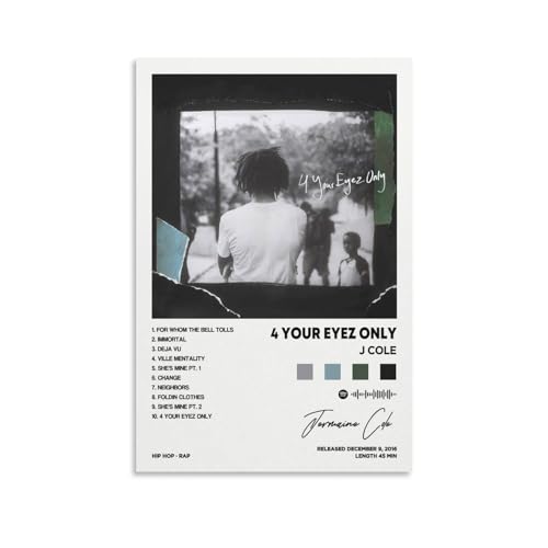 DIDIDO J Poster Cole 4 Your Eyez Only Album Cover Canvas Posters for Room Aesthetic Gift Unframe:12x18inch(30x45cm)