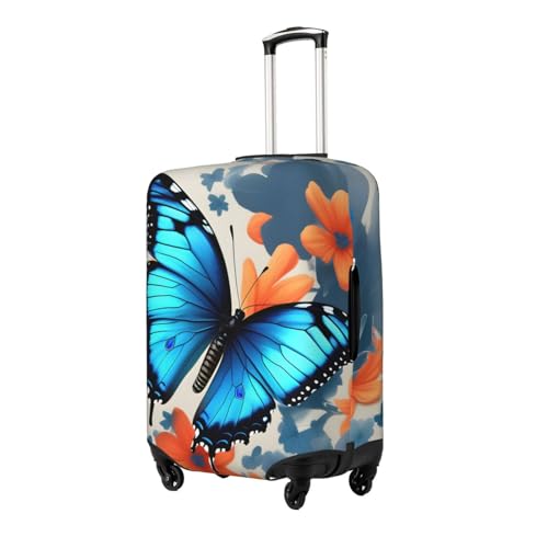 Blue Butterfly Luggage Covers For Suitcase Approved,Suitcase Cover Protector Fit 18-32 InchLuggage2