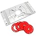 Wolfride Router Table Insert Plate Kit, Aluminum Router Plate with 4 X Red Router Insert Rings, 16 x Fixing Screws
