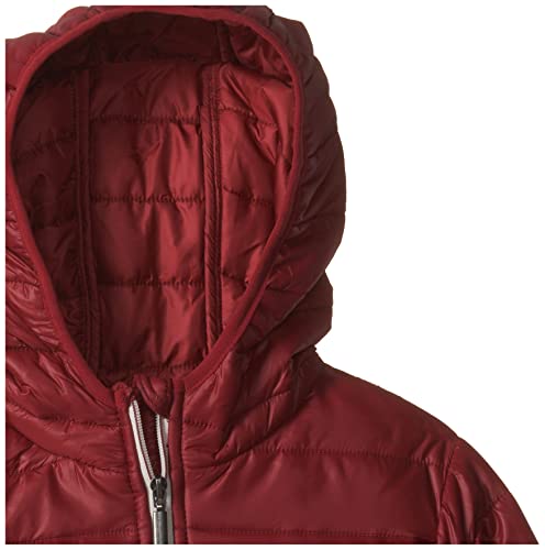Image of Max Girl's Nylon & Net Quilted Hooded Medium Standard Length Puffer Jacket