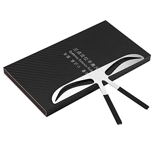 Eyebrow Ruler, Permanent Tattoo Eyebrow Measure Balance Extension Ruler Three-Point Positioning Design Ruler Shape Stencil Stainless Steel Makeup Tool(3#) #TOP7